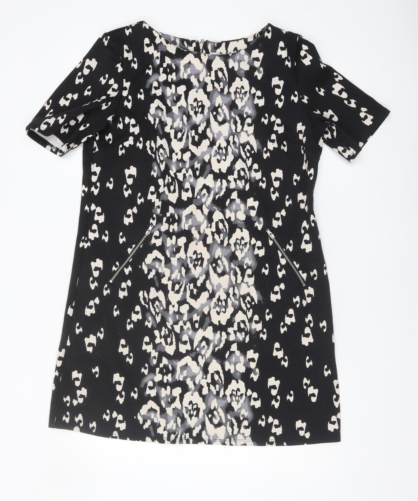 Wallis Women’s Petite Black Dress, Size 14, Animal Print