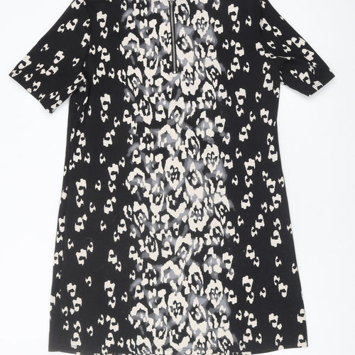 Wallis Women’s Petite Black Dress, Size 14, Animal Print