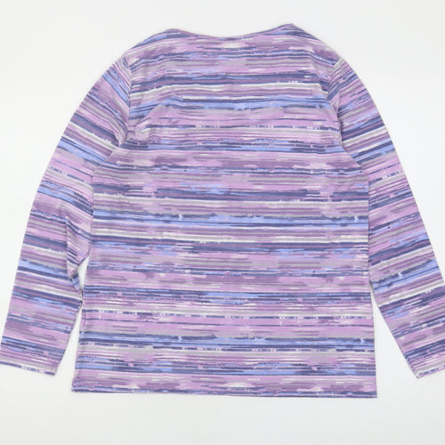 Isle Collection Women's Multicoloured Striped T-Shirt M