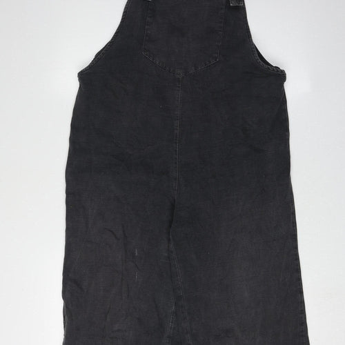Zara Women's Black Dungaree Jumpsuit Size 12 Casual