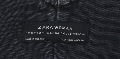 Zara Women's Black Dungaree Jumpsuit Size 12 Casual