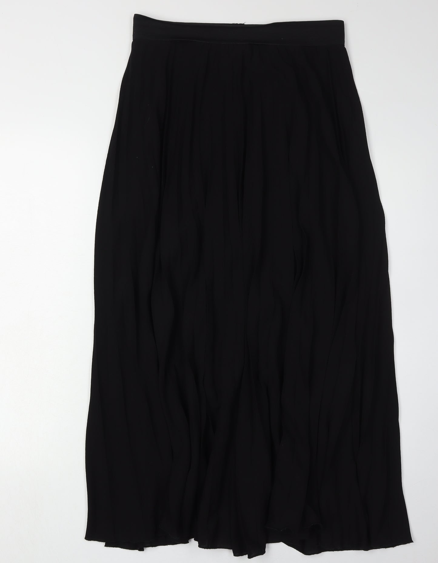 Roman Women's Black Pleated Long Skirt Size 12