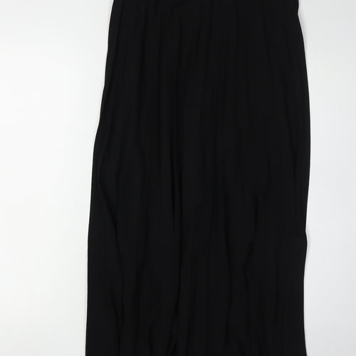 Roman Women's Black Pleated Long Skirt Size 12