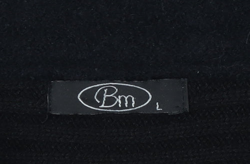 Bm Women's Black Wool Jacket Size L with Buttons