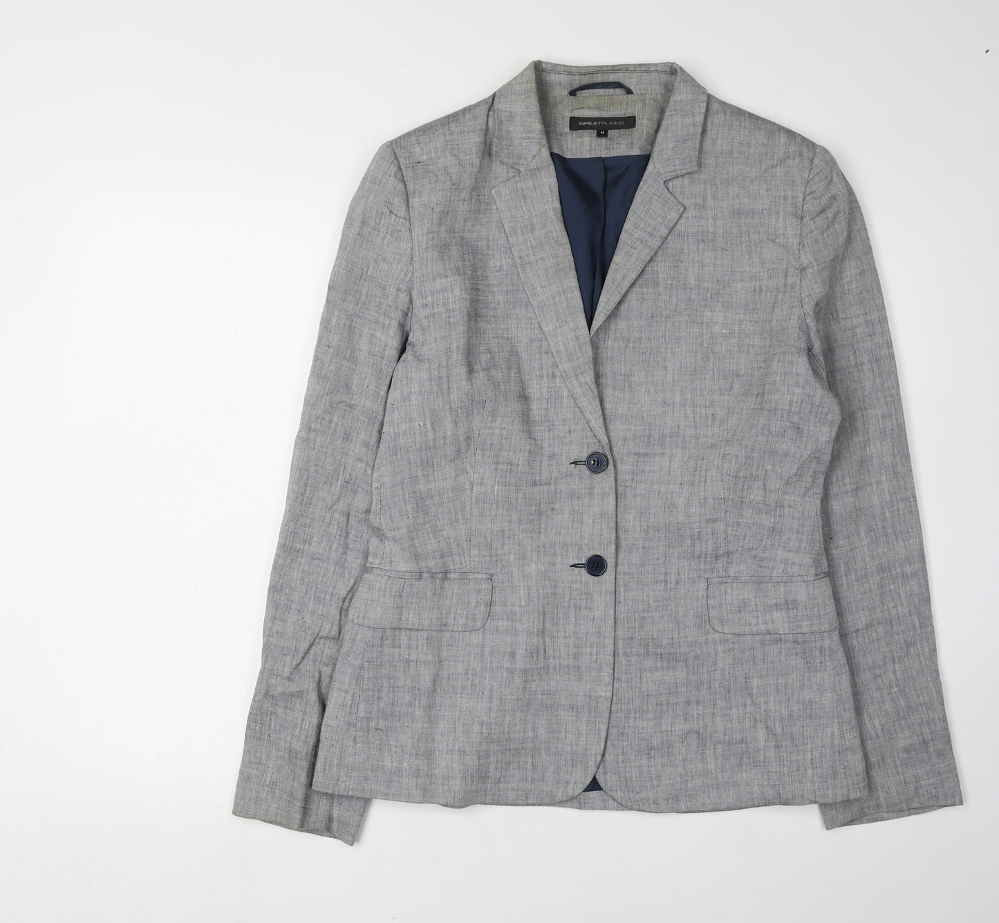 Great Plains Women's Grey Linen Blazer, Size M