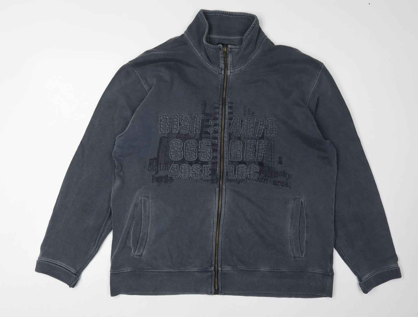 Next Men's Blue Full Zip Sweatshirt XL