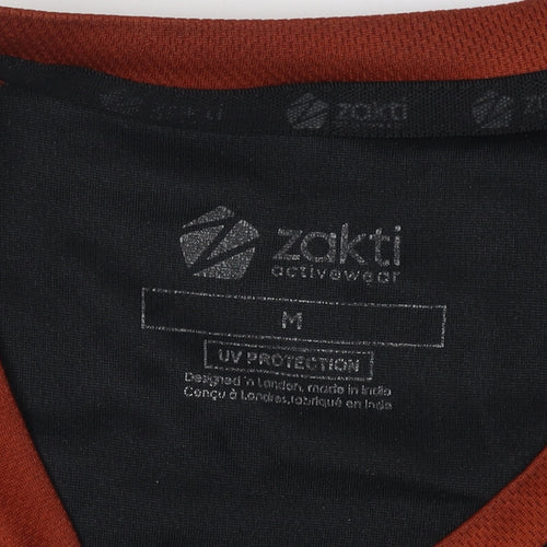 Zakti Men's Black M Jersey T-Shirt for Gym