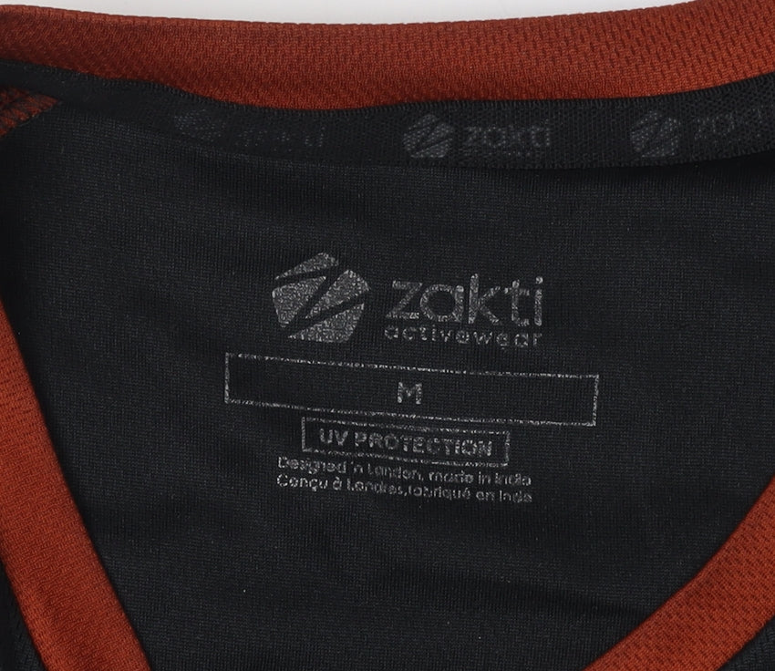 Zakti Men's Black M Jersey T-Shirt for Gym