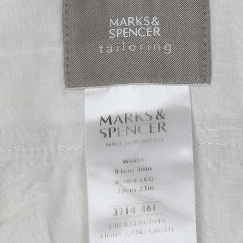 Marks & Spencer Men's Beige Corduroy Trousers