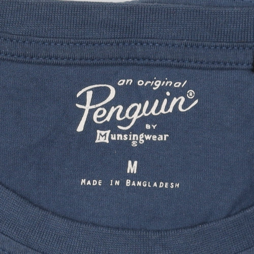 Penguin Men's Blue Graphic T-Shirt, M, Regular Fit