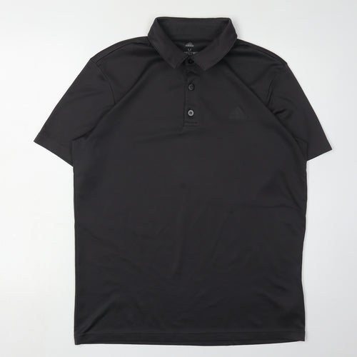 Adidas Men's Black Polo Shirt M Regular Fit Activewear