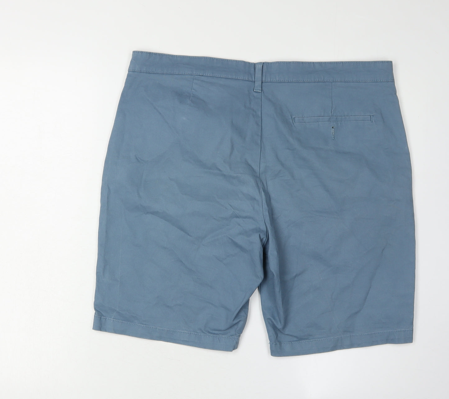 Marks and Spencer Men's Blue Chino Shorts - Size 36