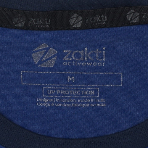 Zakti Men’s Blue T-Shirt M Gym Activewear