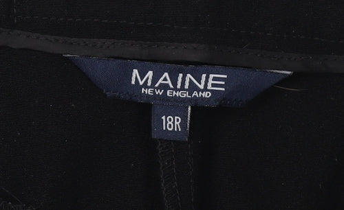 Maine Women's Black Regular Trousers Size 18