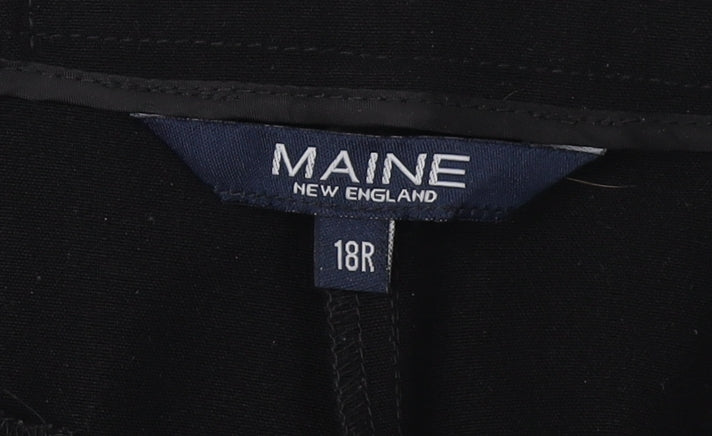 Maine Women's Black Regular Trousers Size 18