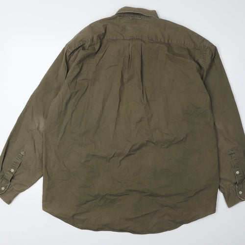 Tommy Hilfiger Men's XL Green Button-Up Shirt