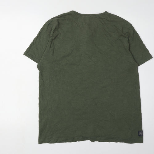 Tokyo Laundry Men's Green Henley T-Shirt L