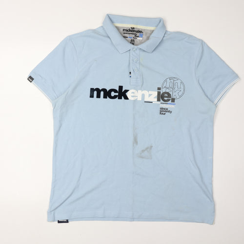 McKenzie Men's Blue Polo Shirt XL with Logo