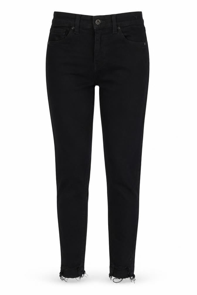 Front view of Topshop Women's Black Skinny Jeans, size 8