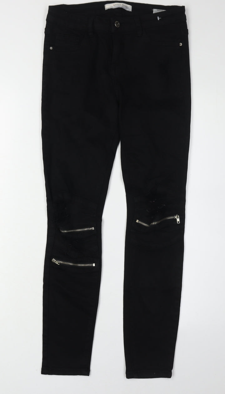 Queen Hearts Women's Black Skinny Jeans S Slim