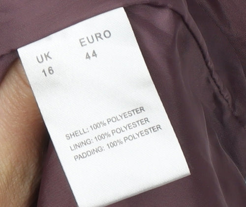 Dash Women's Purple Quilted Waistcoat Size 16