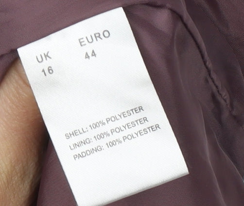 Dash Women's Purple Quilted Waistcoat Size 16