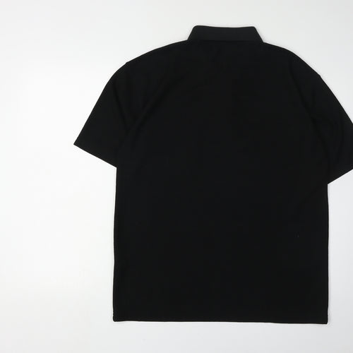 Tom Hagan Men's Black Polo, Medium, Short Sleeve