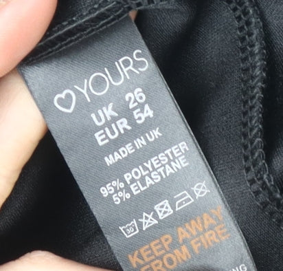 Yours Women's Black Plus Size Coat UK 26