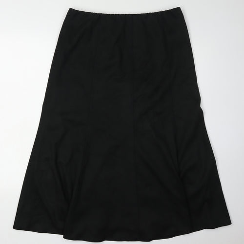 Marks and Spencer Women's Black Flare Long Skirt Size 16