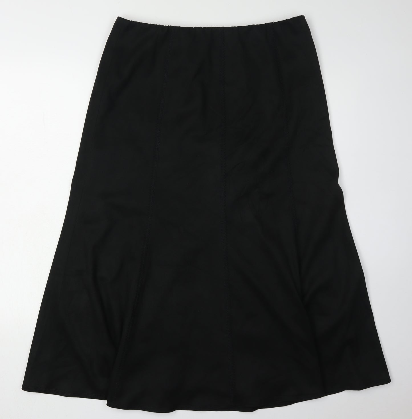 Marks and Spencer Women's Black Flare Long Skirt Size 16