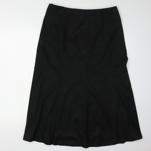 Marks and Spencer Women's Black Flare Long Skirt Size 16