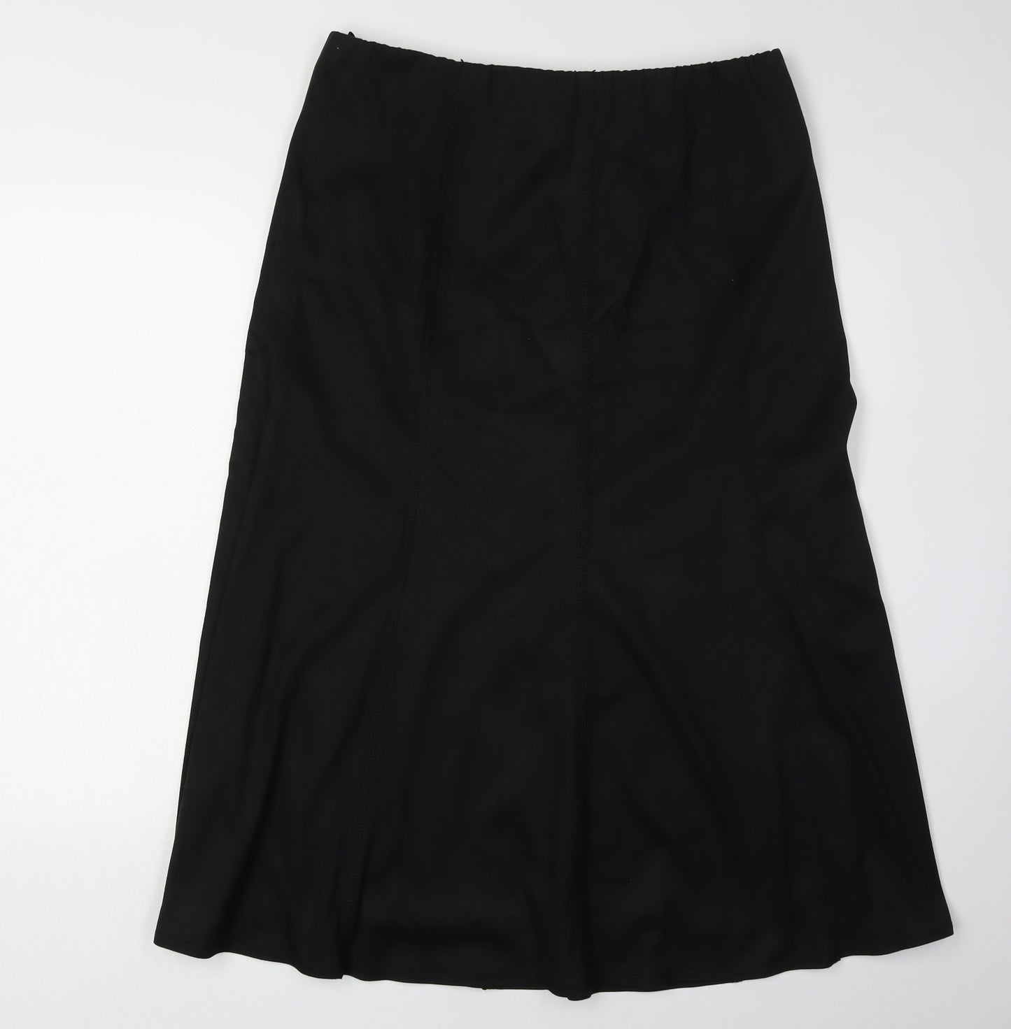 Marks and Spencer Women's Black Flare Long Skirt Size 16