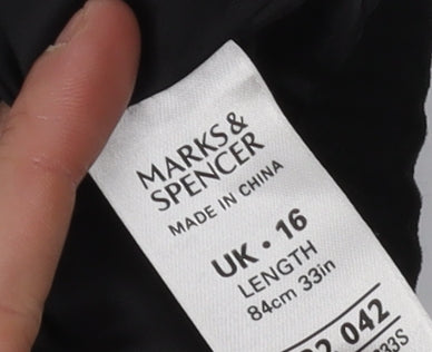 Marks and Spencer Women's Black Flare Long Skirt Size 16