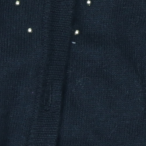 Red Herring Women's Black Cardigan 4, Button Accent, Casual