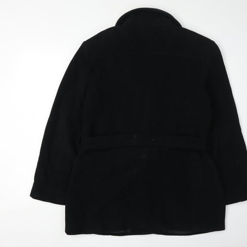 BHS Women's Black Belted Coat Size 14