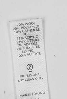 BHS Women's Black Belted Coat Size 14