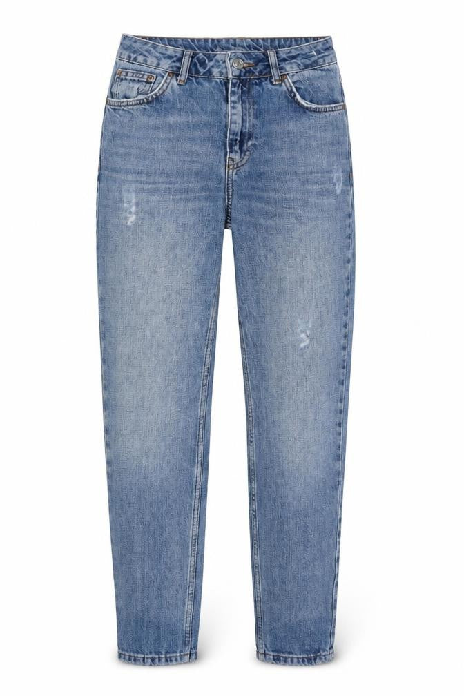 Front view of Topshop Women's Straight Blue Jeans, size 8