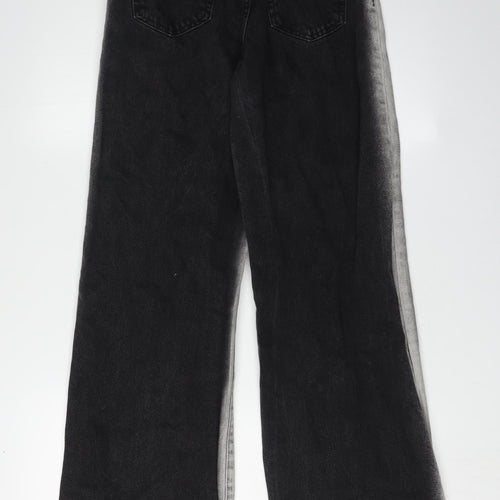 Bershka Women's Black Wide-Leg 90s Jeans Size 6