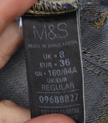 Marks & Spencer Women's Blue Straight Jeans Size 8