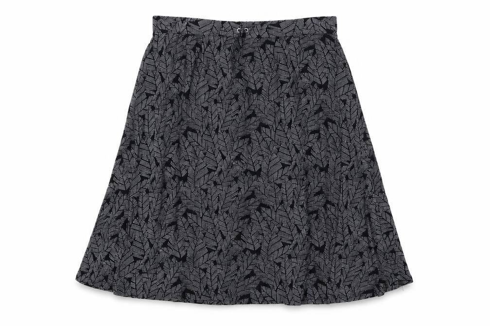 Maine New England Women's Black Geometric A-Line Skirt