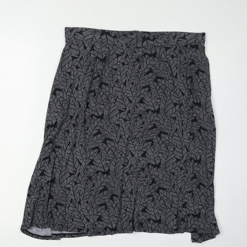 Maine New England Women's Black Geometric A-Line Skirt