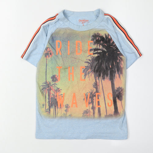 OshKosh Boys Blue Graphic T-Shirt - Size 6, Summer Adventure