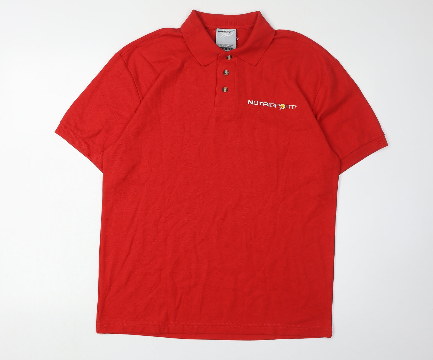 Nutrisport Men's Red Polo Shirt Medium