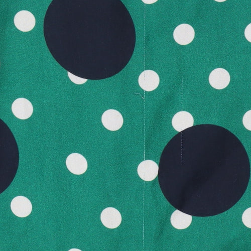 Next Women's Green Polka Dot Top, Size 20, Crew Neck