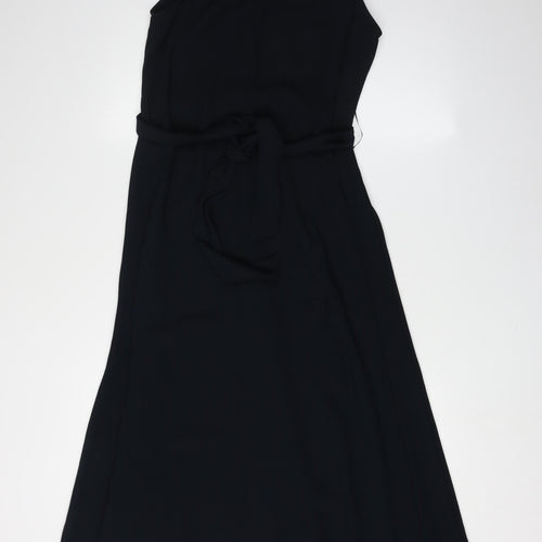 Next Women's Black A-Line Midi Dress Size 10