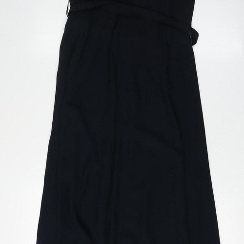 Next Women's Black A-Line Midi Dress Size 10