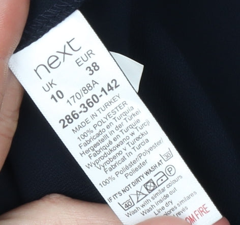 Next Women's Black A-Line Midi Dress Size 10