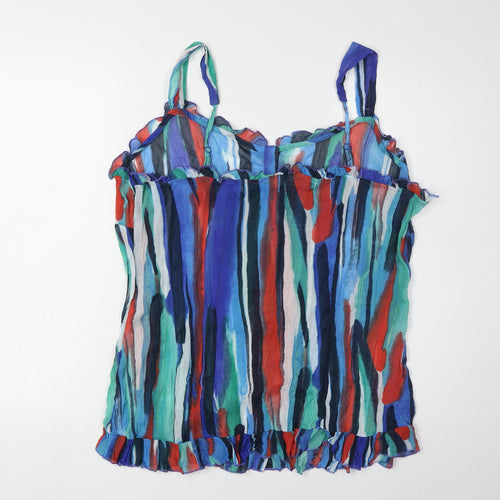 Per Una Women's Multicoloured Striped Tunic Tank Top