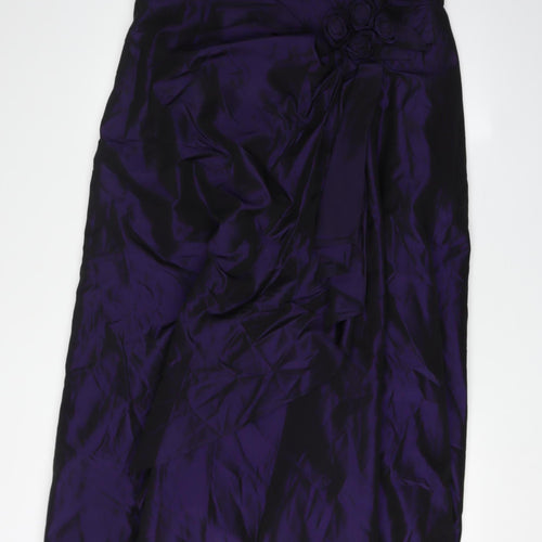 Debenhams Women's Purple Strapless Dress Size 16
