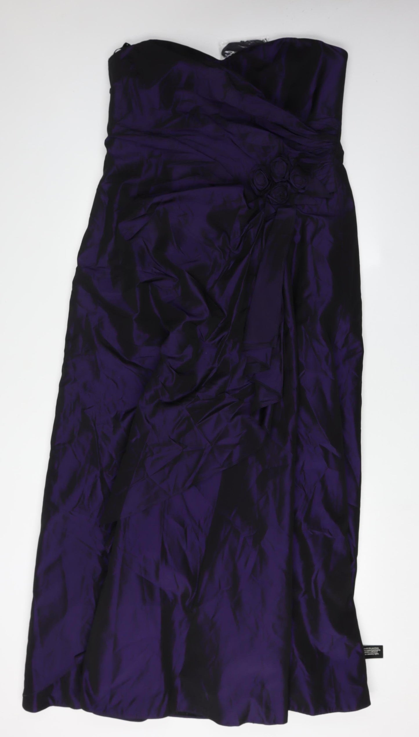 Debenhams Women's Purple Strapless Dress Size 16